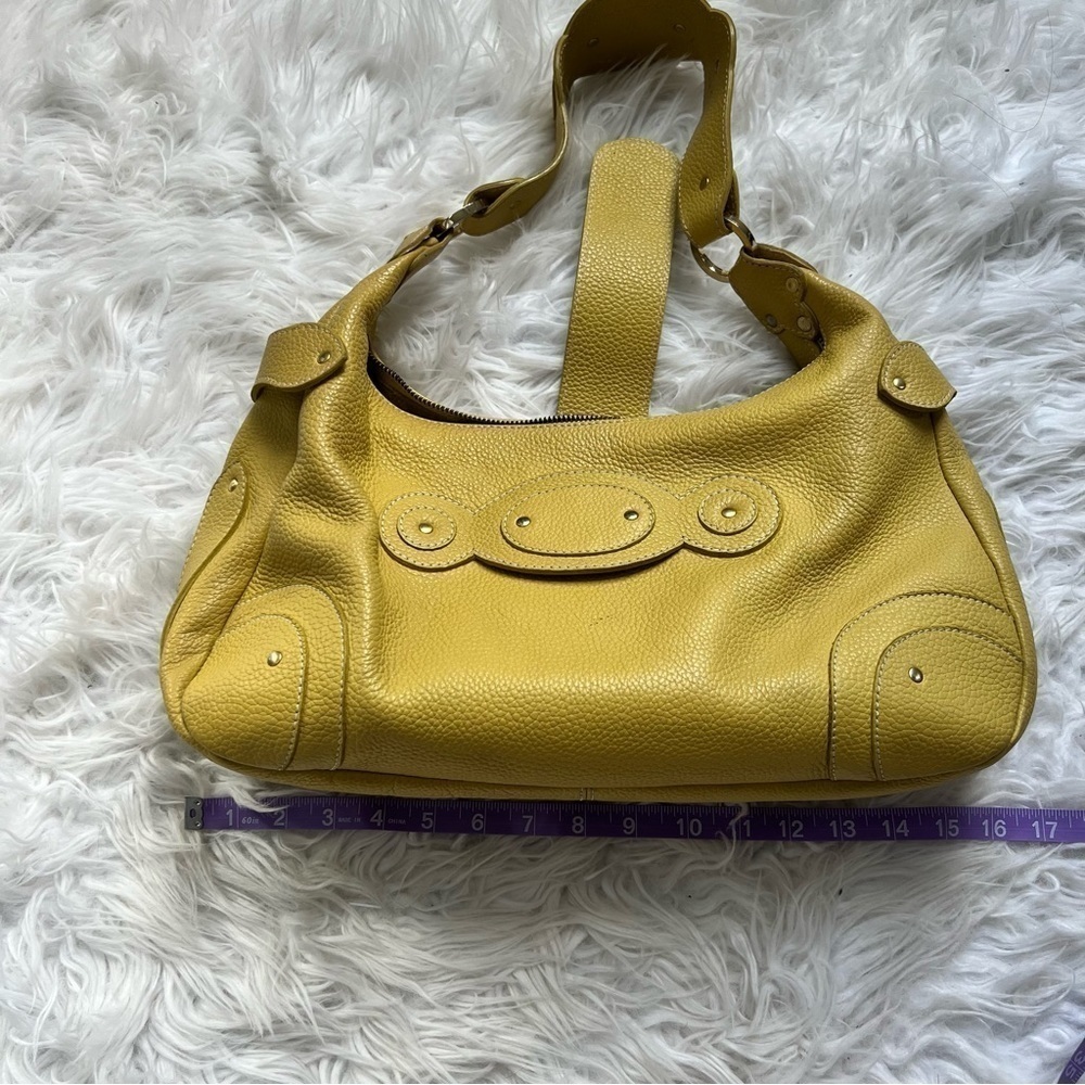Tracy Zych New York Yellow Pebbled Leather Shoulder Bag 💛💛 Y2K Vintage - Picture 10 of 10